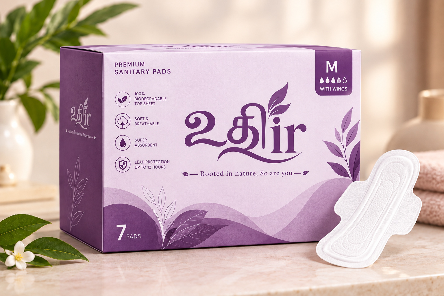 UTHIR medium-size sanitary pad pack